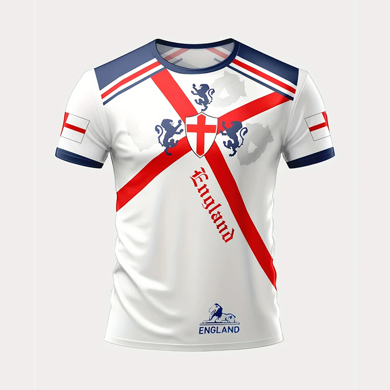 Badminton England - Sommer England-Flagge Herren Fußball T-Shirt Grafik