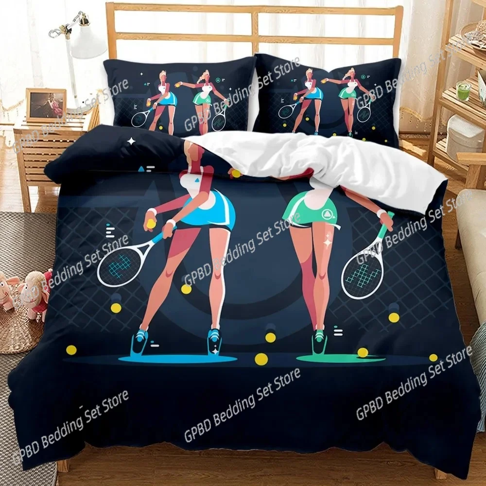 Badminton Queen - Sport-Bettbezug-Set, Taekwondo, Ski, Schwimmen, Boxen, Tanz,
