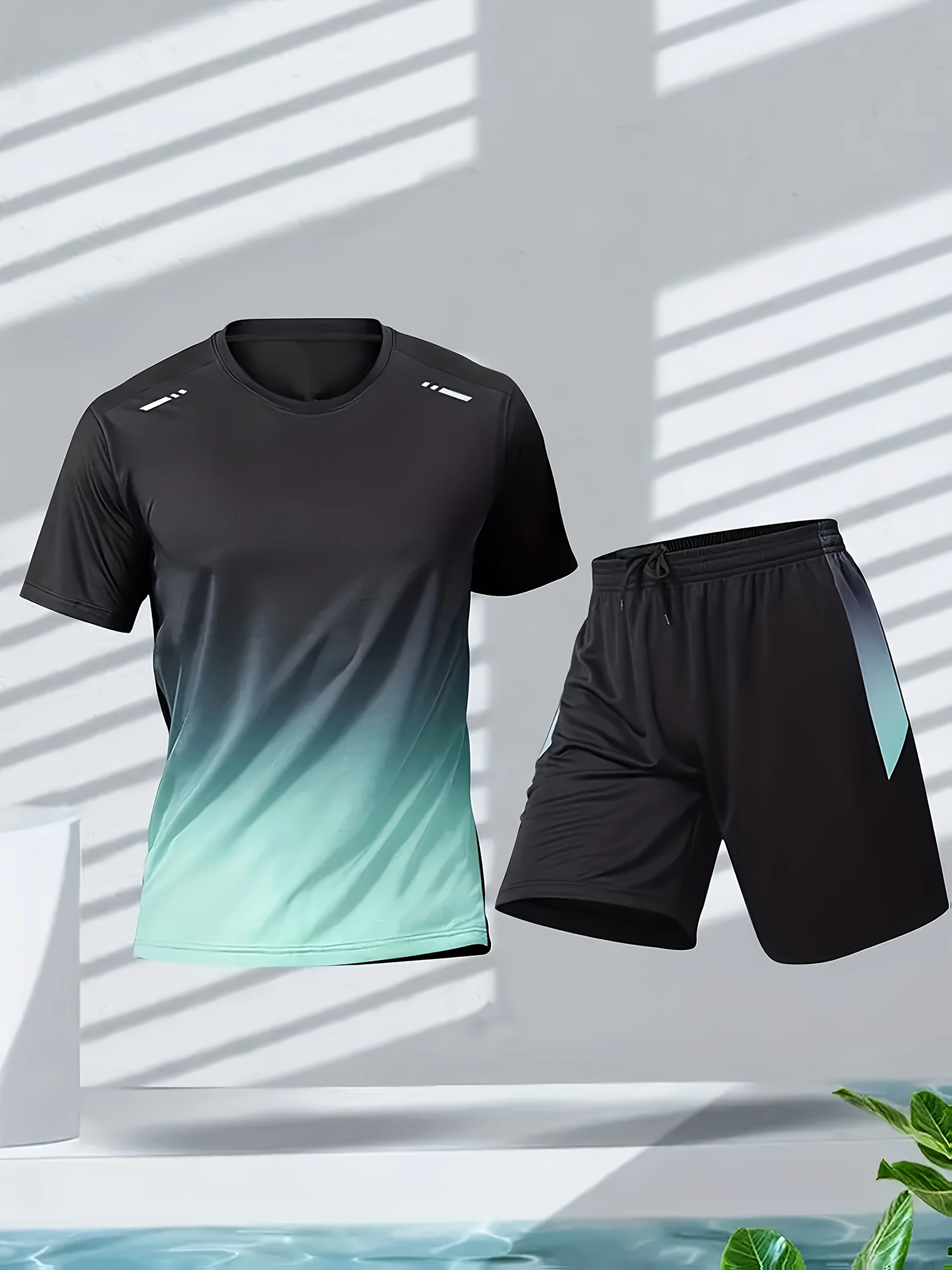 Badminton Png - Herren-Sportbekleidung, kurze Ärmel und Shorts aus