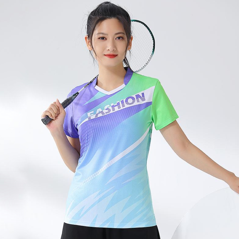 Badminton Jersey - Frauen Badminton Shirt Print Golf tragen