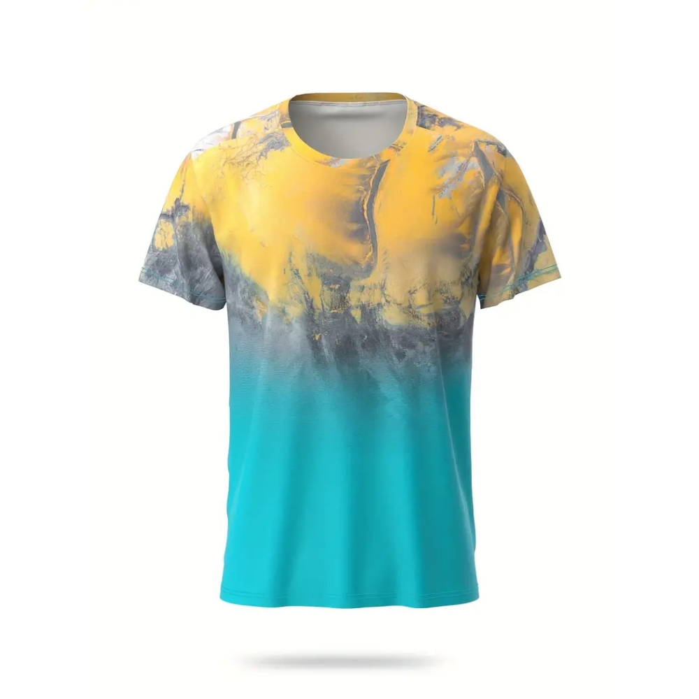 T-Shirt mit Farbverlauf und St – Badminton Png Bewertung und Preis