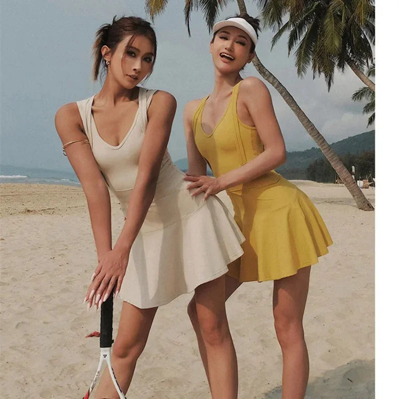 Tennis Kleid Weibliche Ärmello – Badminton Queen Bewertung und Preis